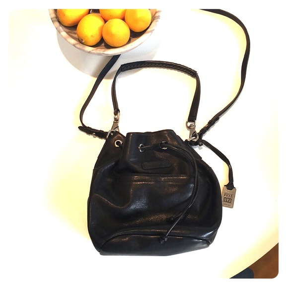 Frye Handbags - Frye Jenny Drawstring black handbag.